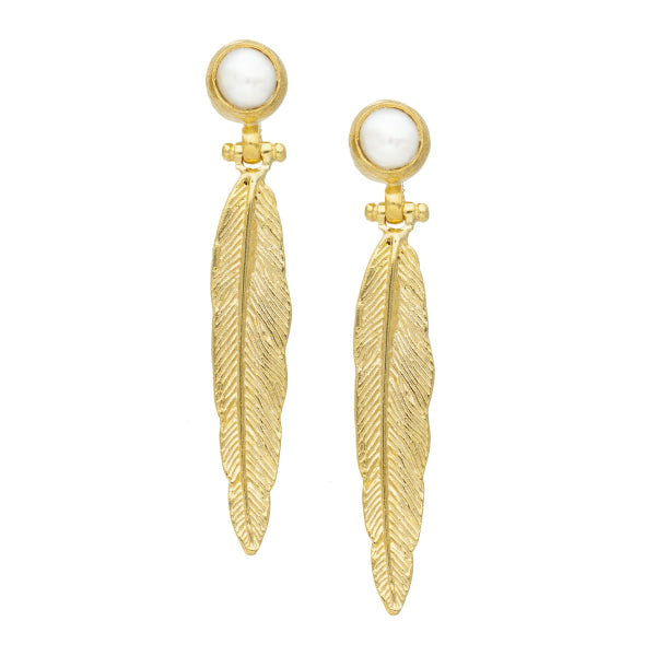 Boucles d'oreilles Pluma - Perle