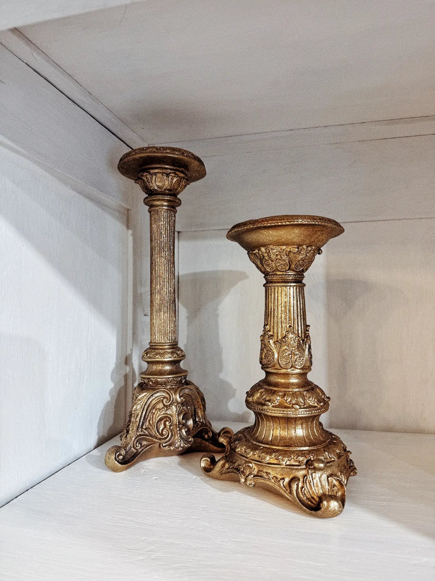 Chandelier baroque doré - M