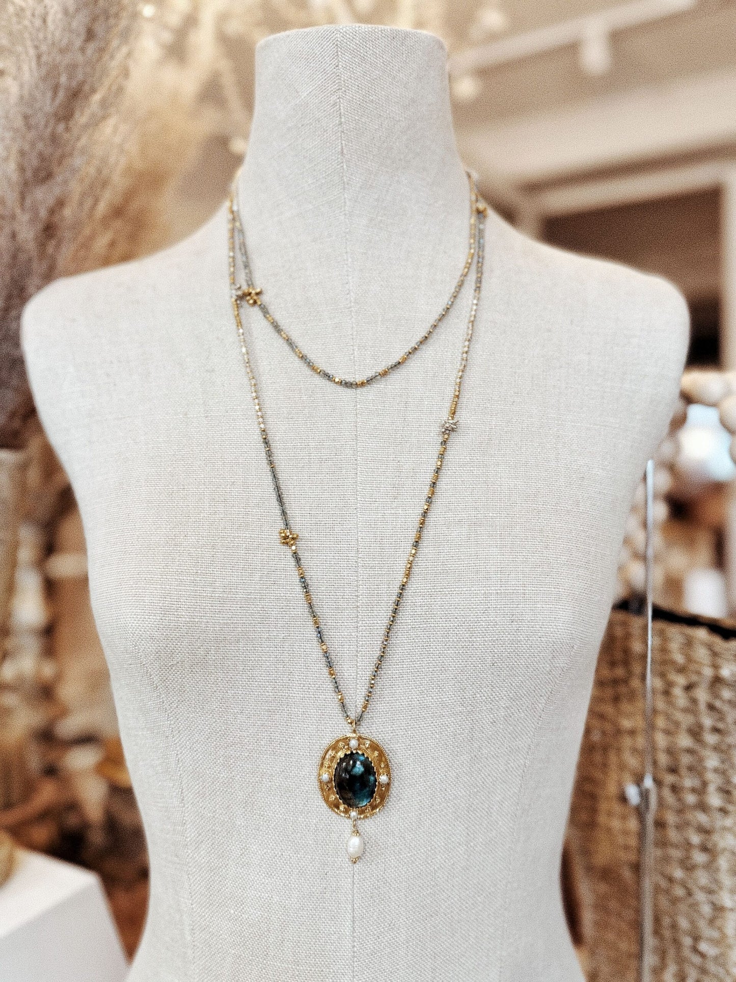 Sautoir Royal – pendentif labradorite