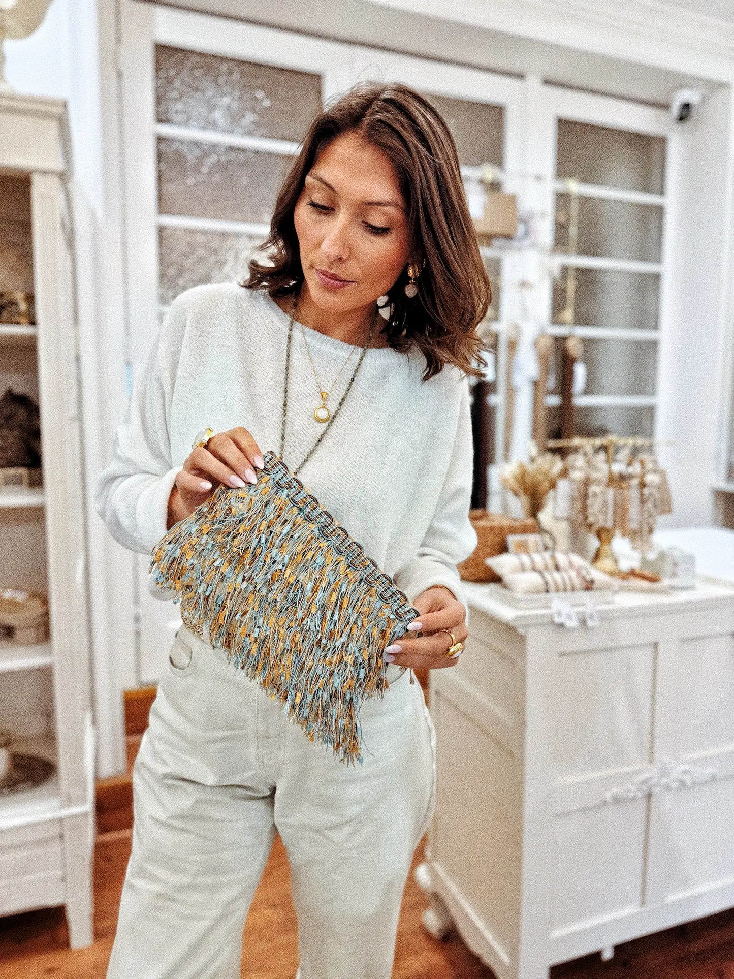 Pochette à franges