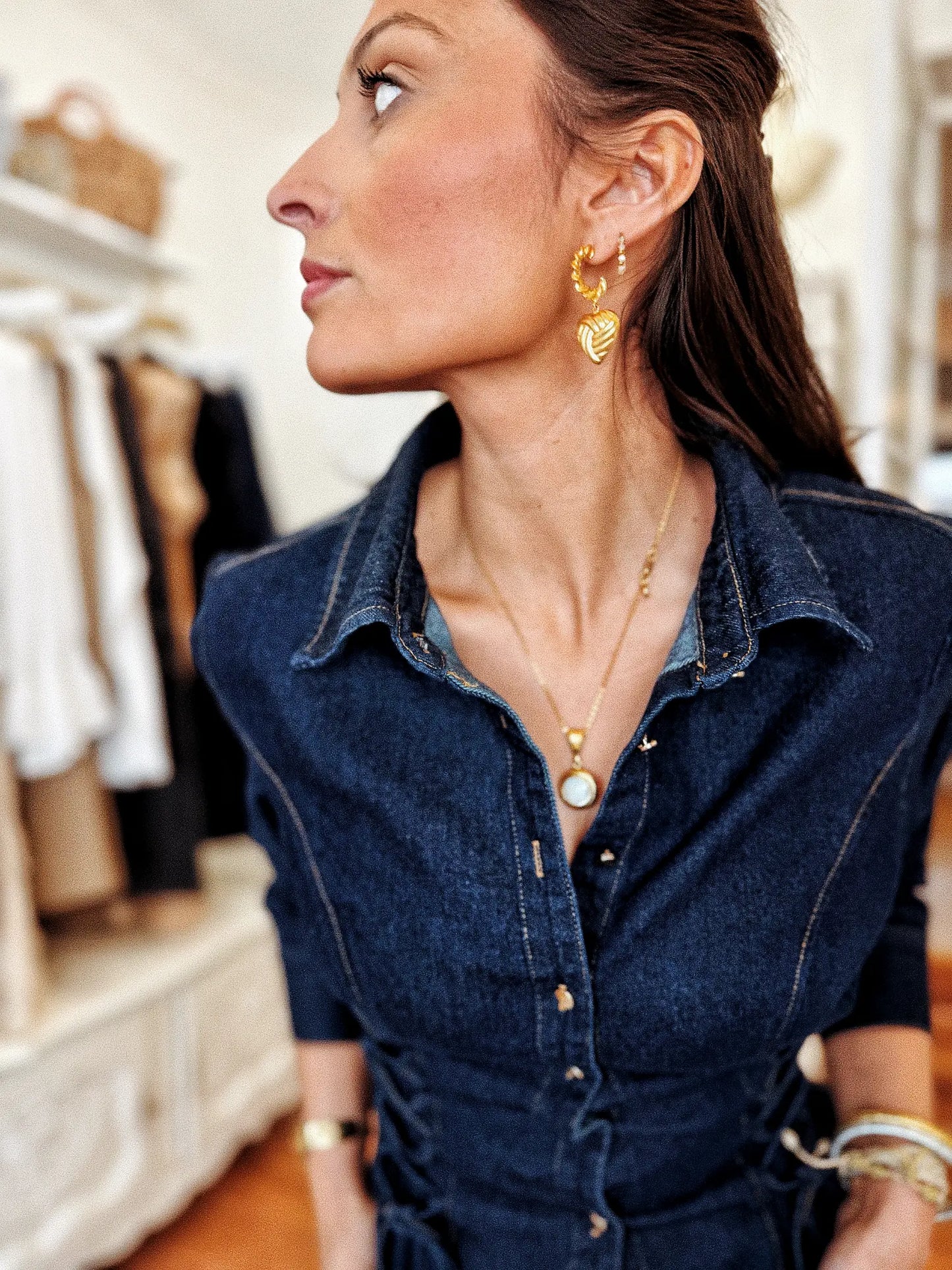Chemise denim bleu foncé – Molly