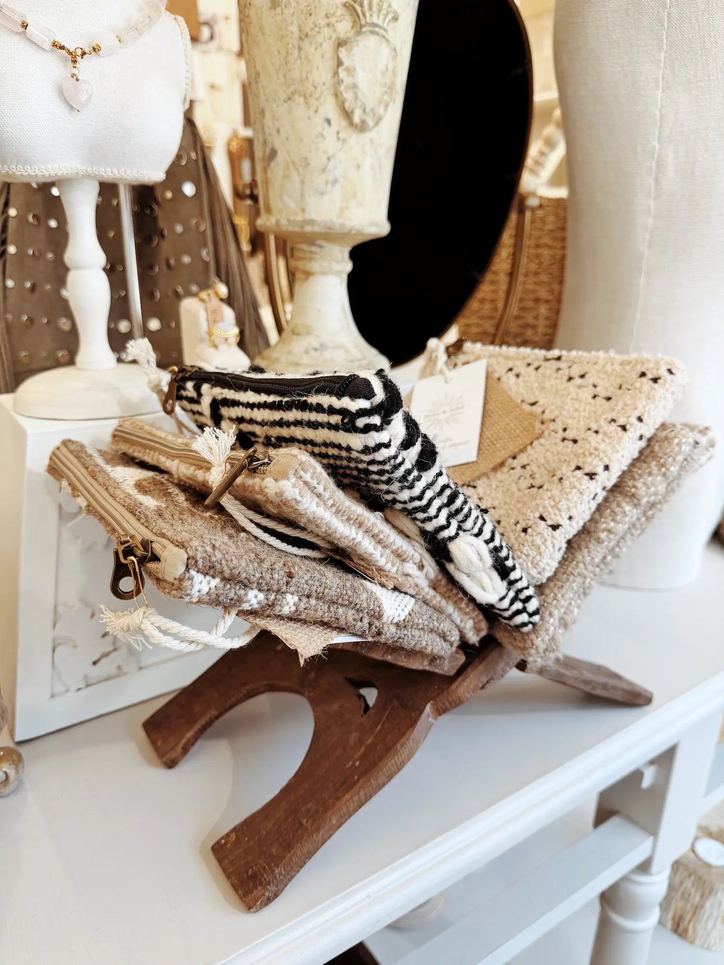Pochette en laine marocaine