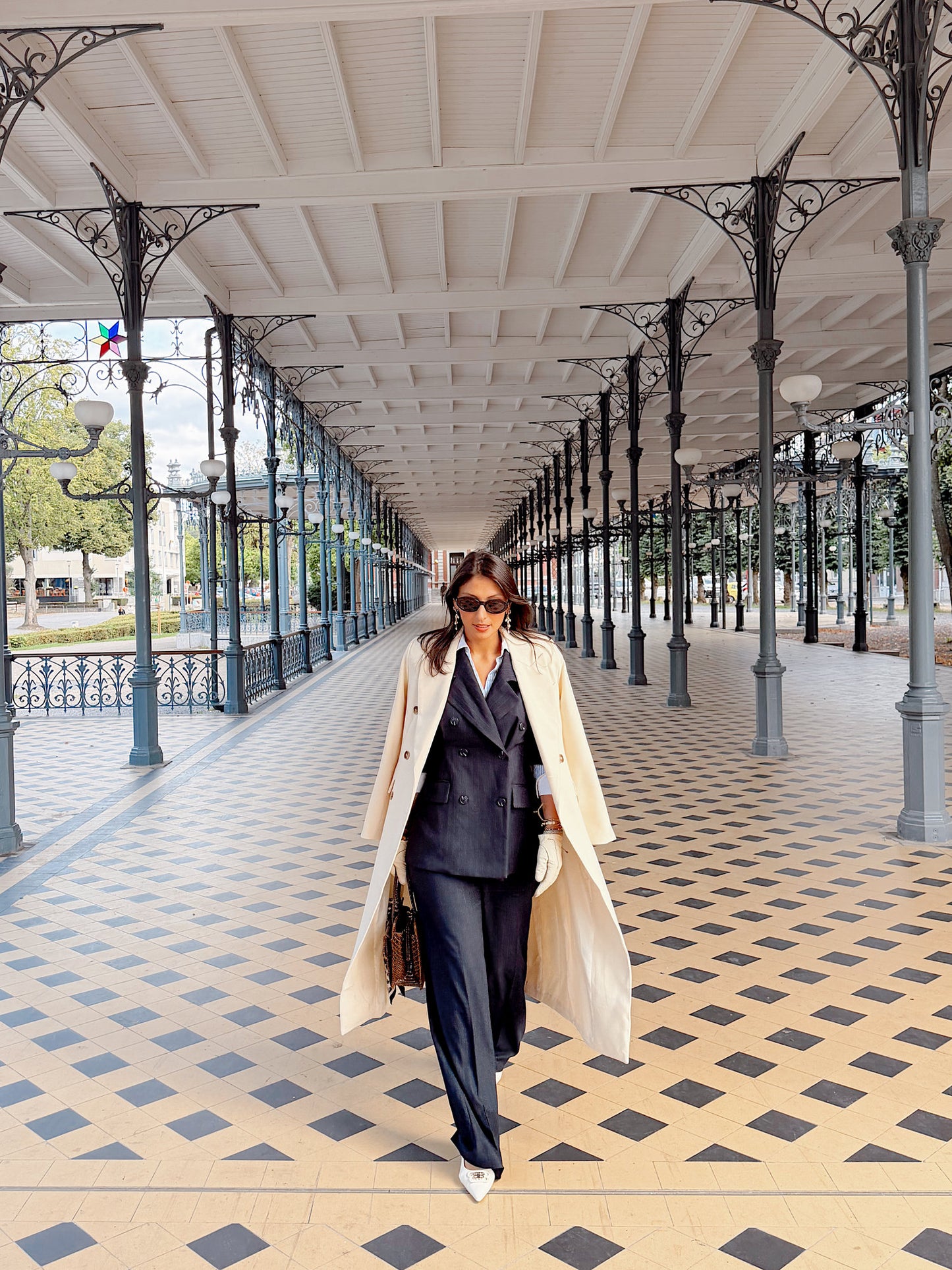 Blazer bleu marine ligné – Signature