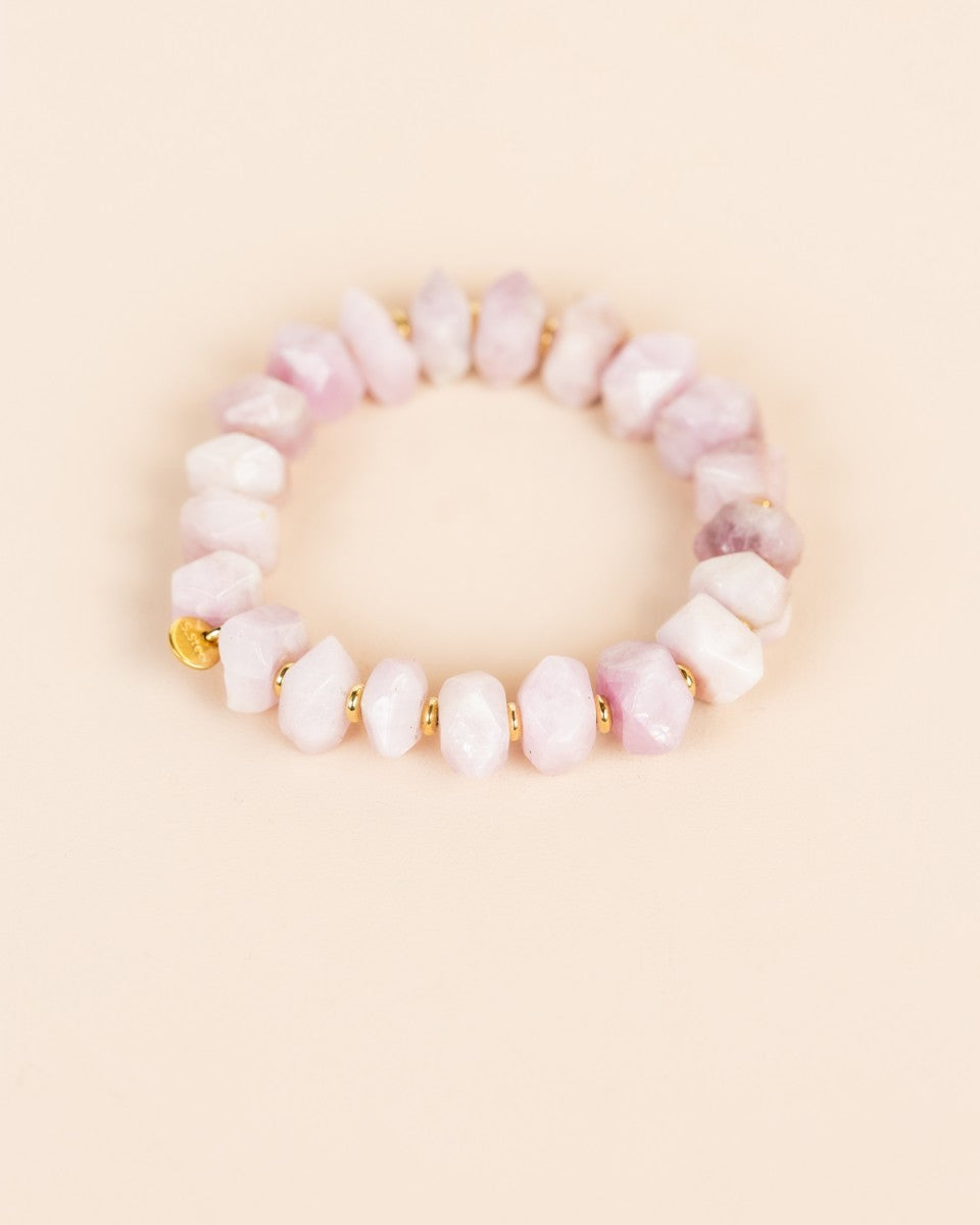 Bracelet Tourmaline rose - pierres brutes