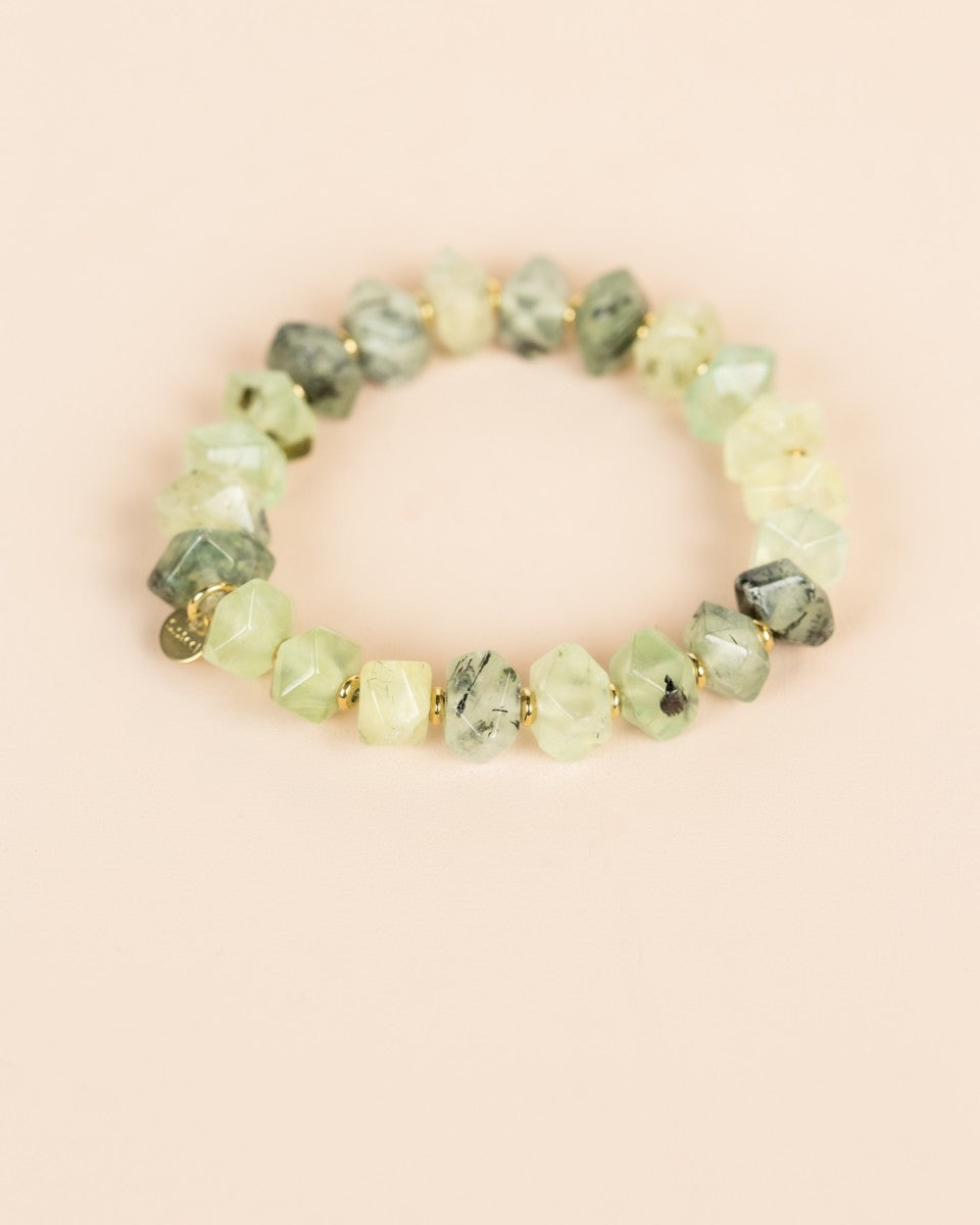 Bracelet Préhnite - pierres brutes