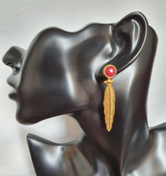 Boucles d'oreilles Pluma - Perle