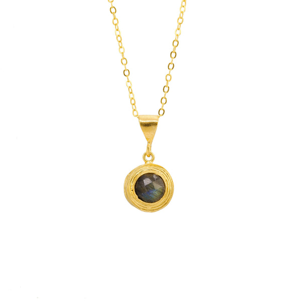 Collier Augustine mini - labradorite
