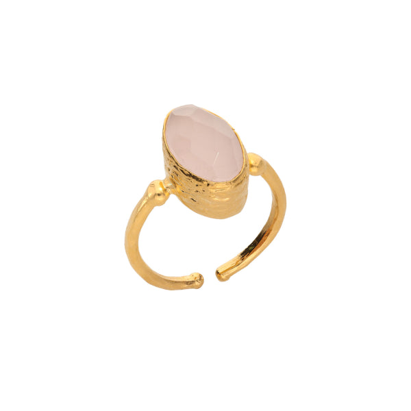 Bague Zénaïde - Quartz rose