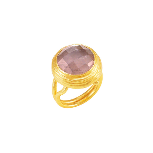Bague Clémence - Quartz rose