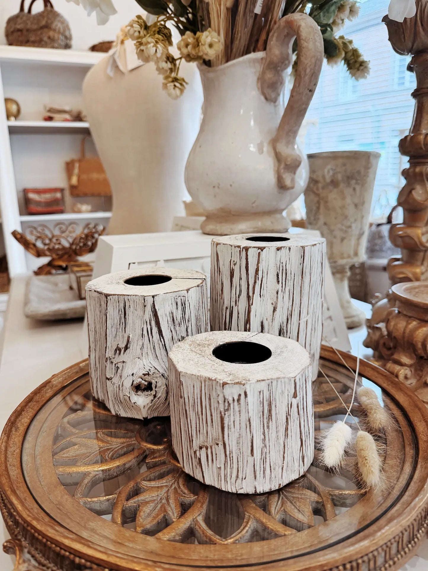 Bougeoir en bois - M