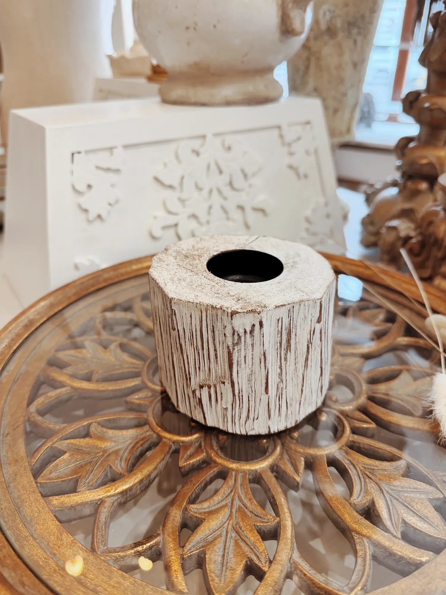 Bougeoir en bois - S
