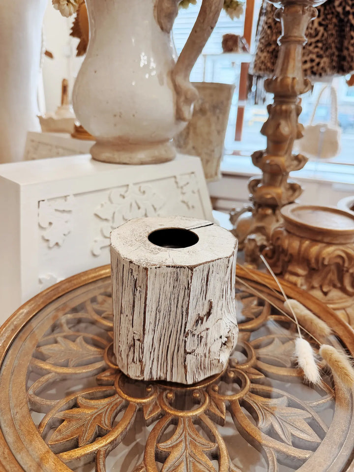 Bougeoir en bois - M