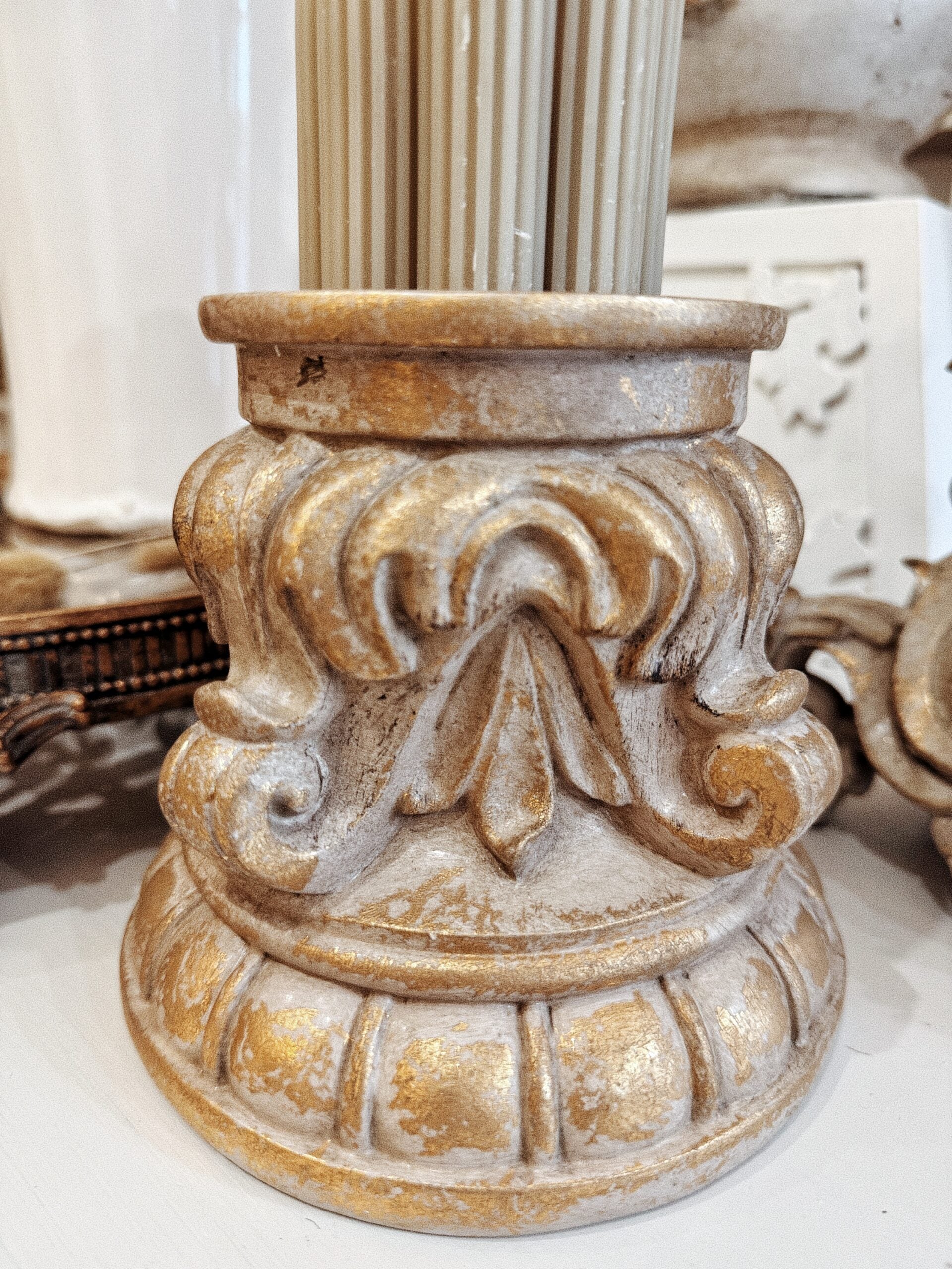 Chandelier baroque patiné (bas)