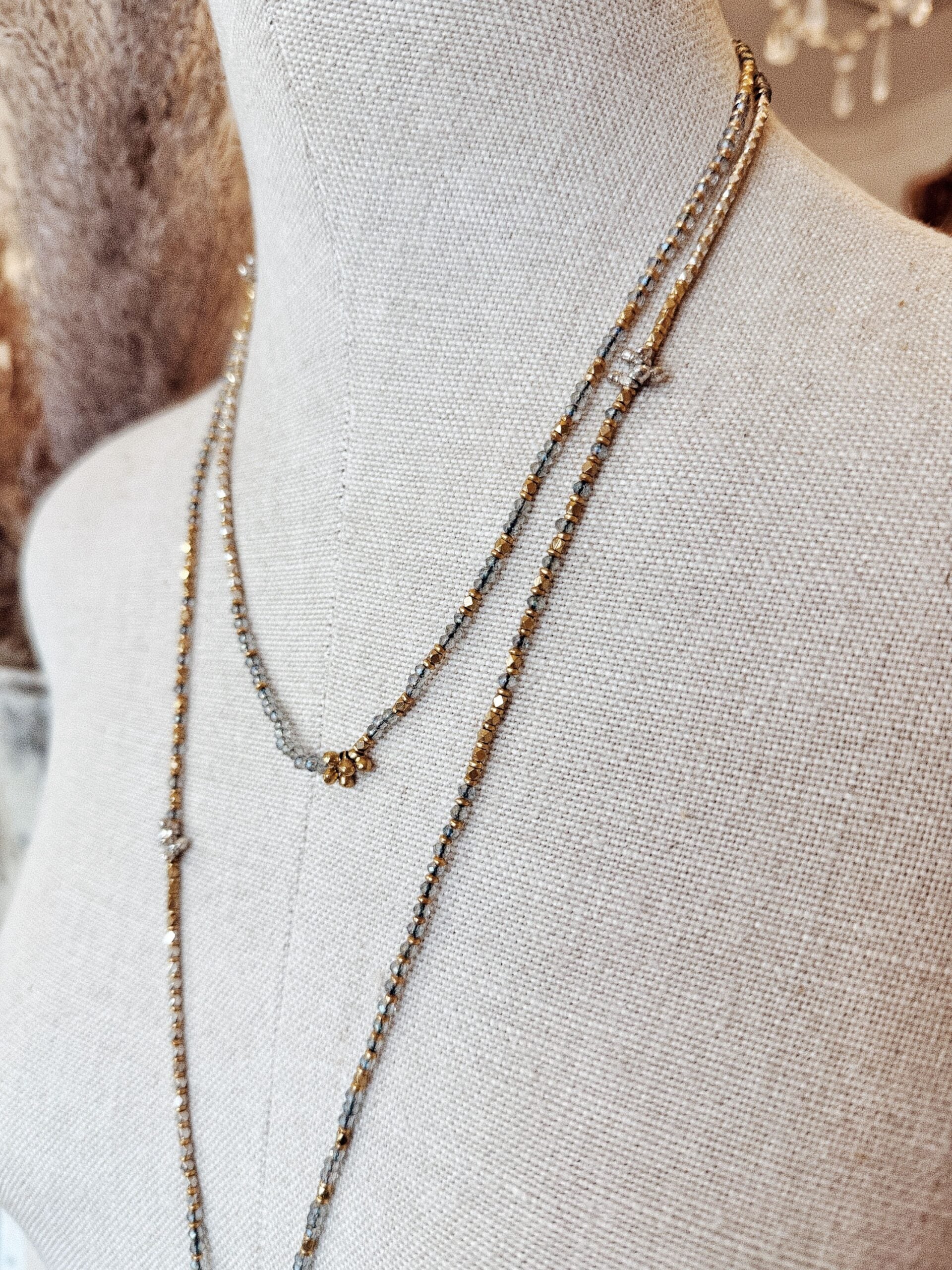 Sautoir Médicis – pendentif labradorite