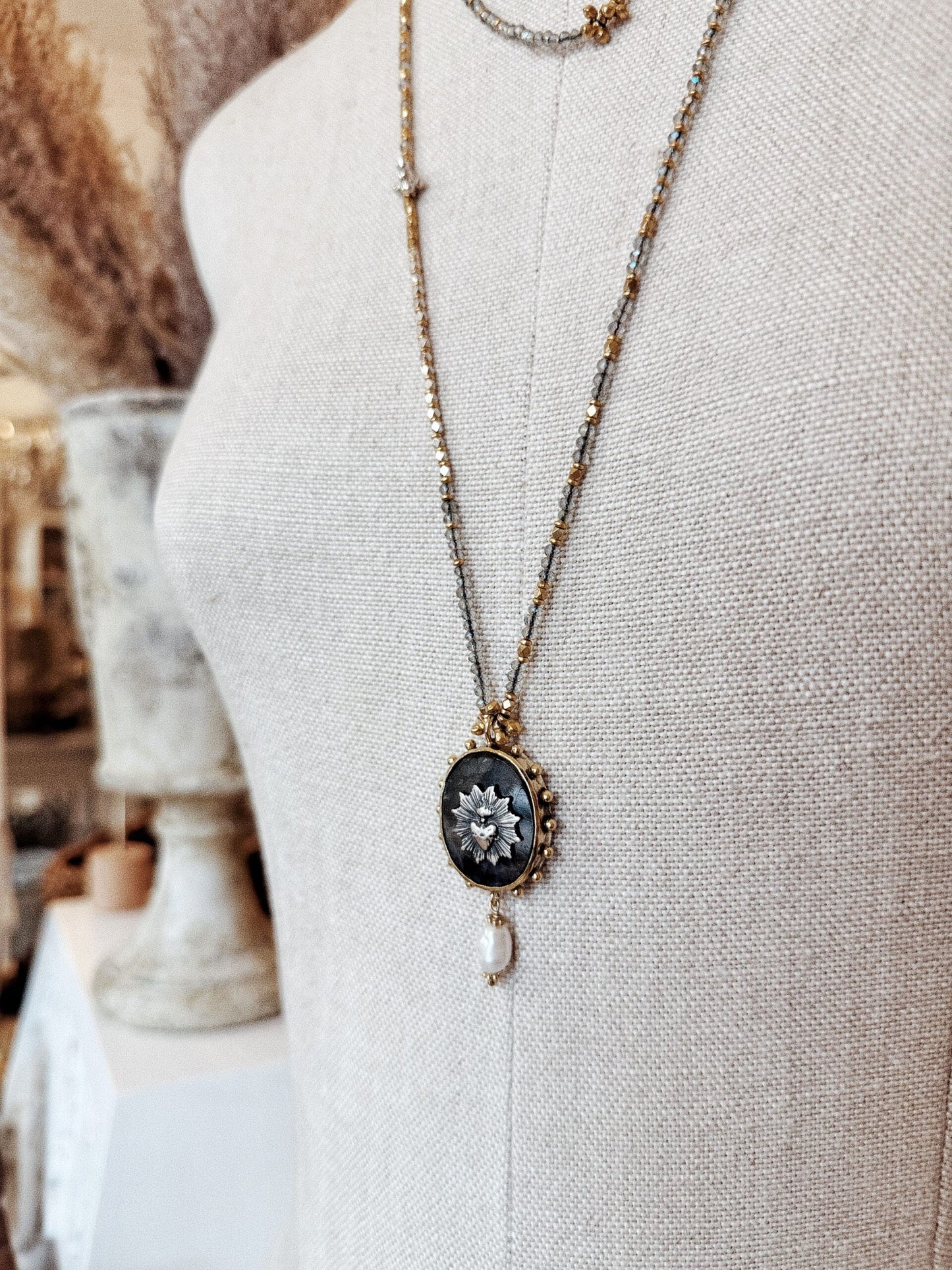 Sautoir Royal – pendentif labradorite