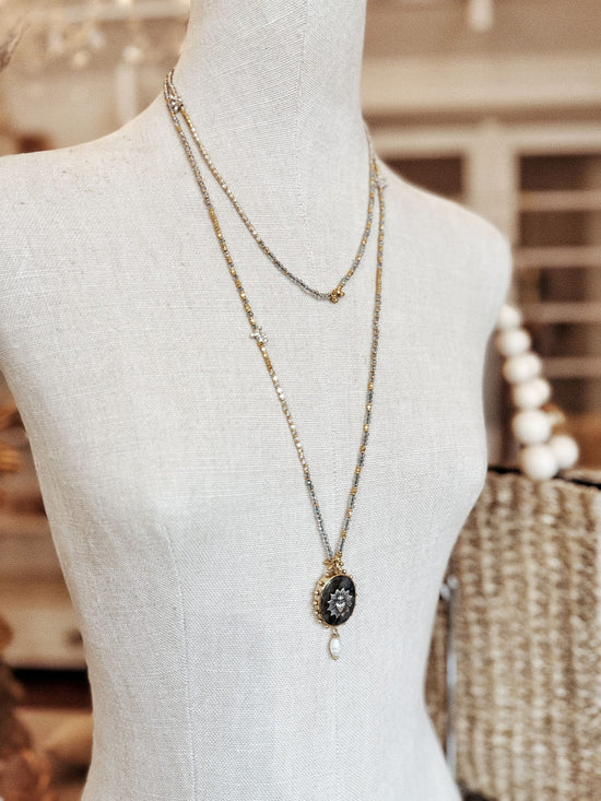 Sautoir Royal – pendentif labradorite