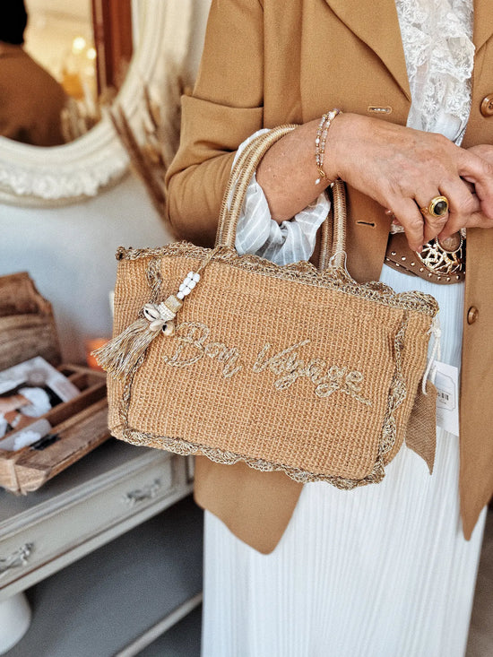 Sac tressé "Bon Voyage"
