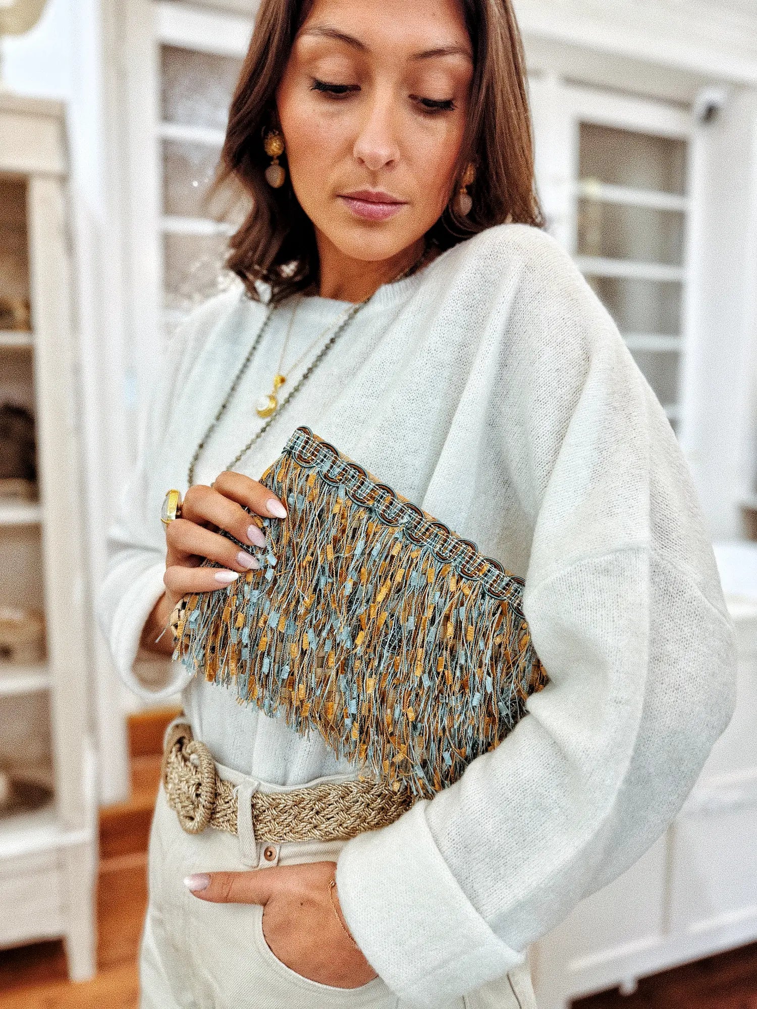 Pochette à franges
