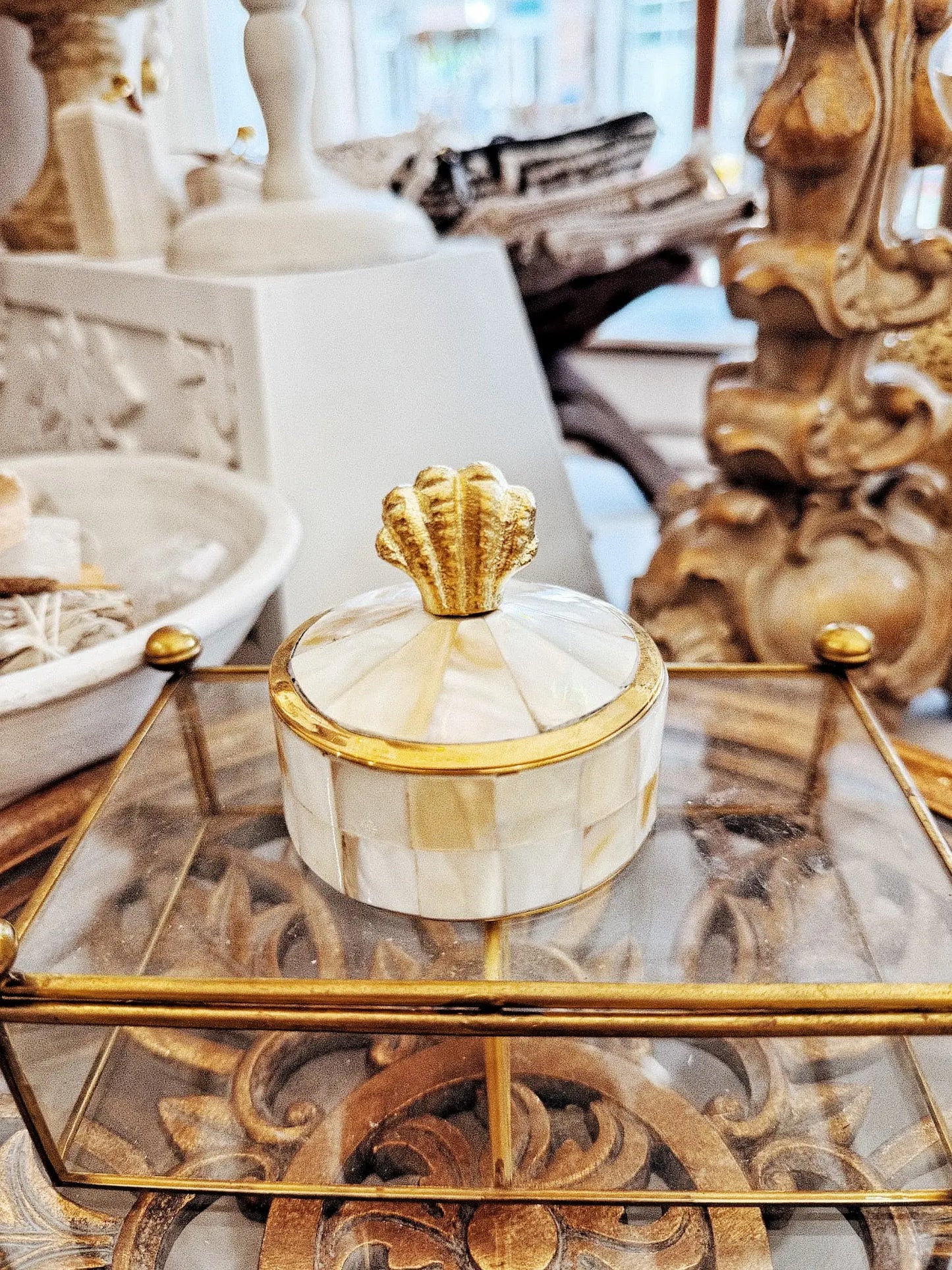 Boîte à bijoux nacrée - Coquillage