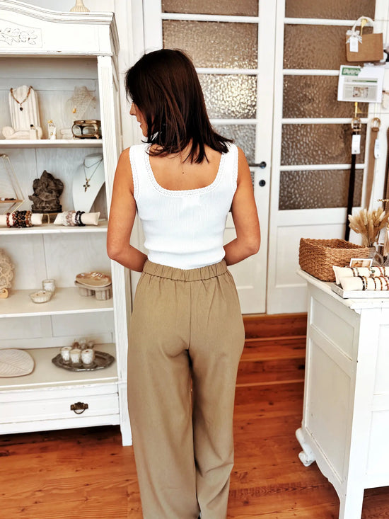 Pantalon de tailleur - Taupe