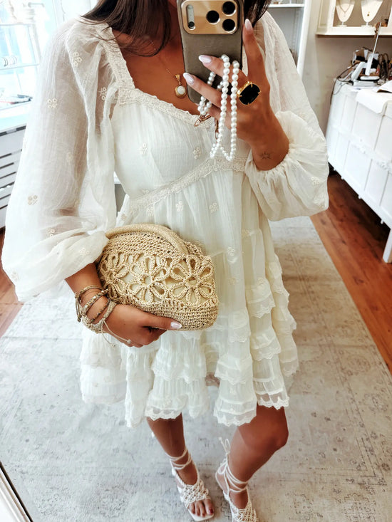 Robe en dentelle Louise - blanche