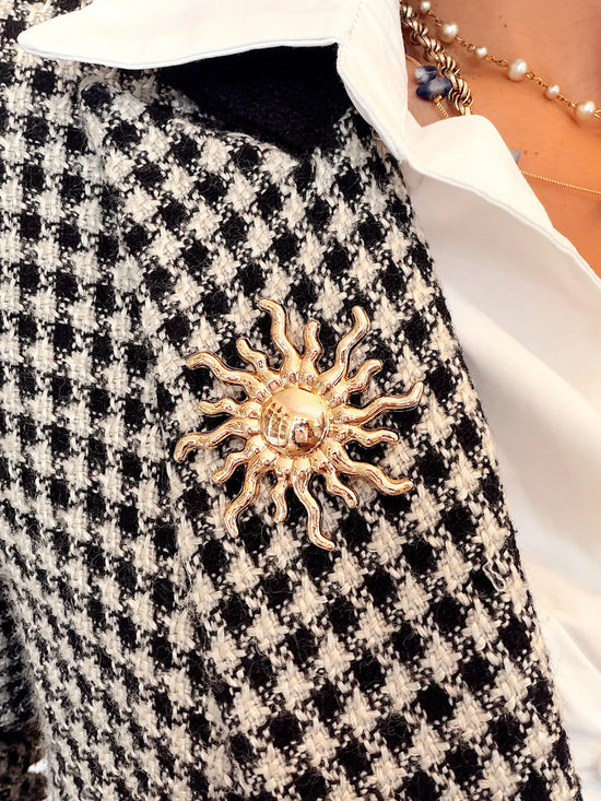 Broche dorée Soleil - Perles de Soleil