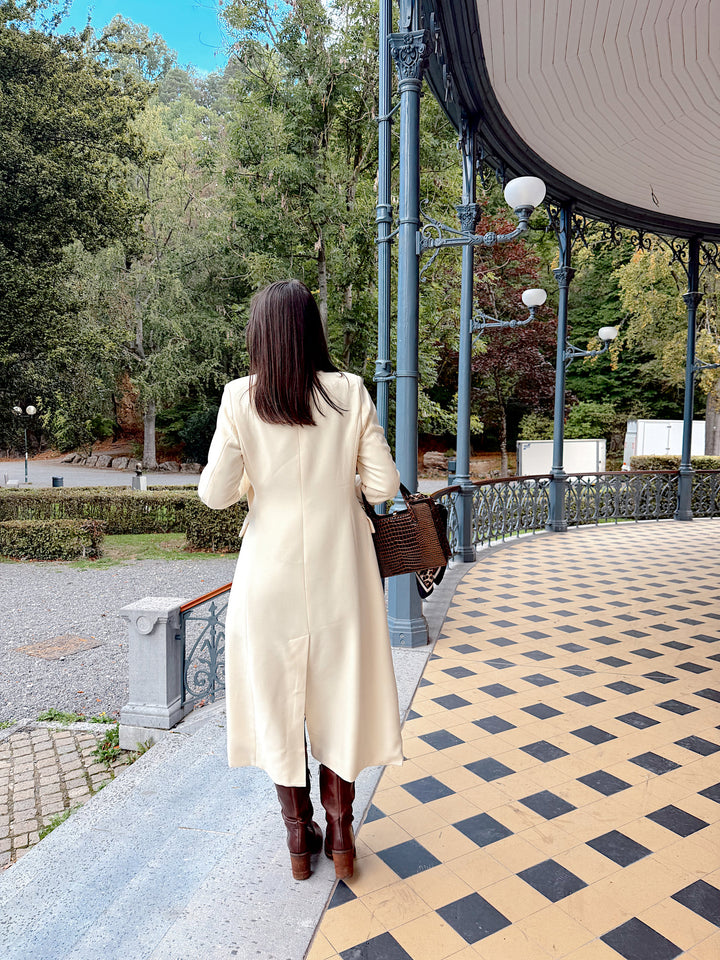 Manteau long crème - L’Intemporel