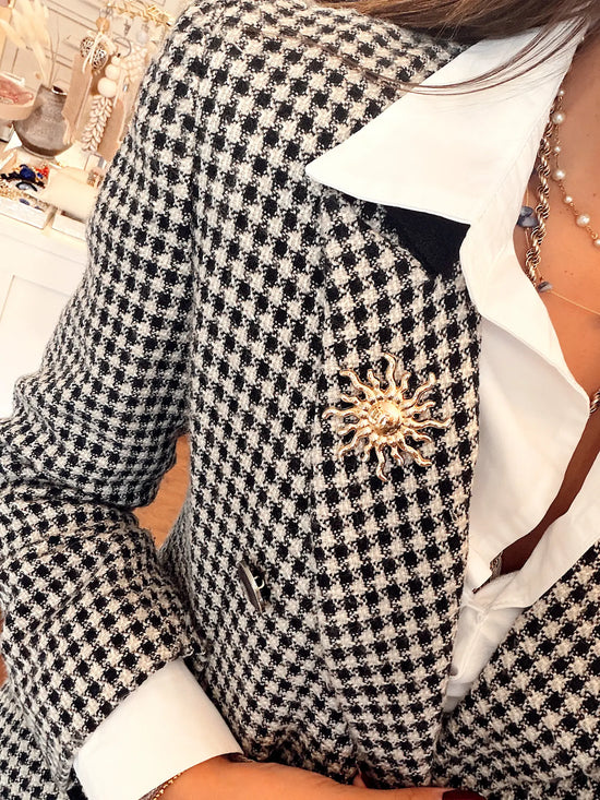 Broche dorée Soleil - Perles de Soleil