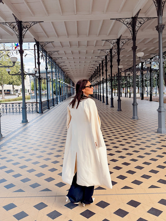 Manteau long crème - L’Intemporel