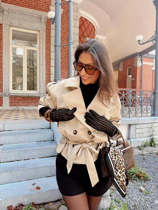 Trench court beige oversize – Victoire