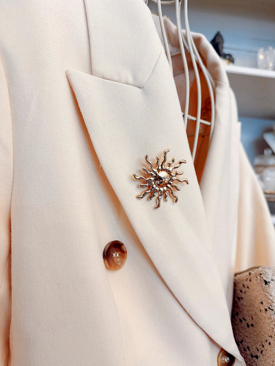 Broche dorée Soleil - Perles de Soleil