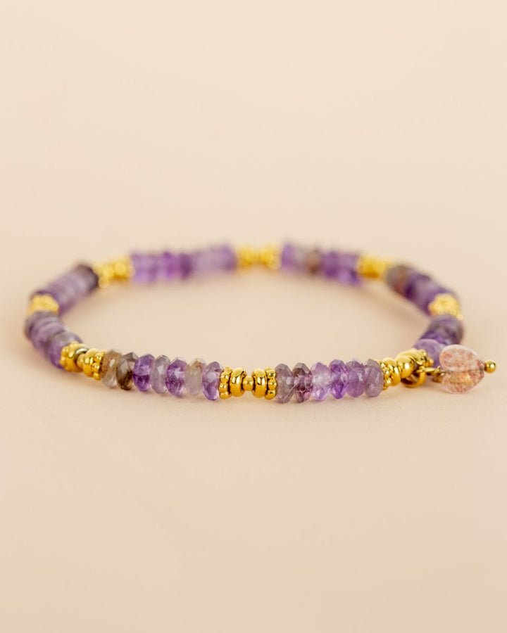 Bracelet Améthyste & Apatite rouge