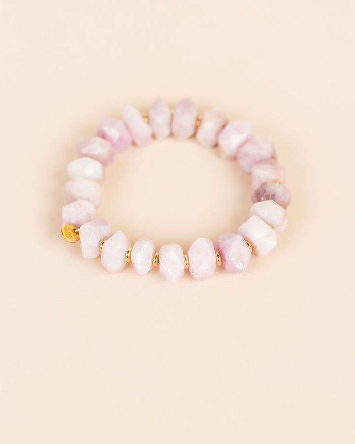 Bracelet Tourmaline rose - pierres brutes