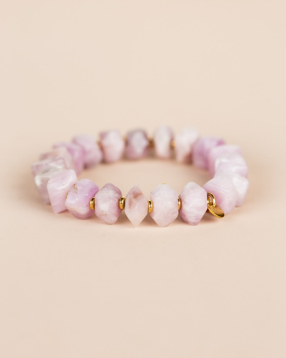 Bracelet Tourmaline rose - pierres brutes