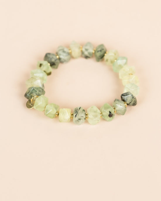 Bracelet Préhnite - pierres brutes