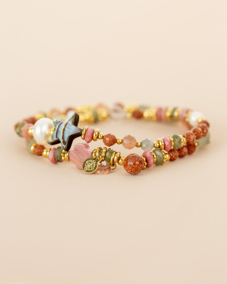 Bracelet double rang - Rhodonite