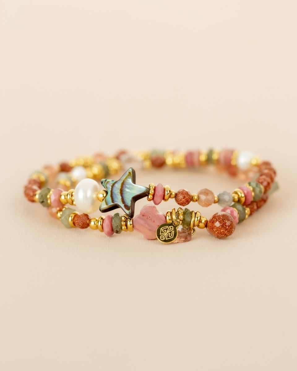 Bracelet double rang - Rhodonite