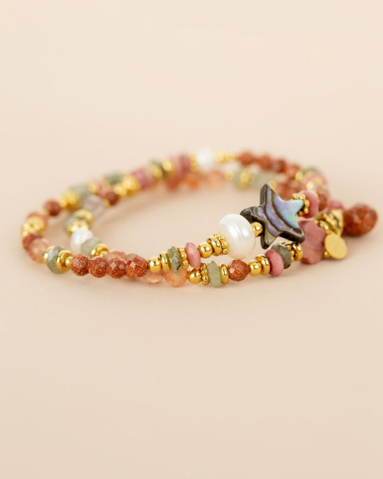 Bracelet double rang - Rhodonite
