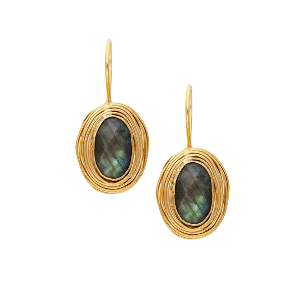 Boucles d'oreilles Héloïse - Labradorite