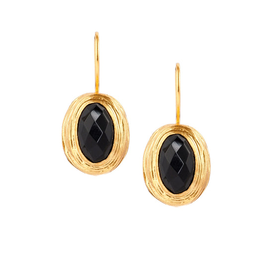 Boucles d'oreilles Héloïse - Onyx