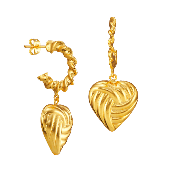 Boucles d'oreilles Apolline coeur