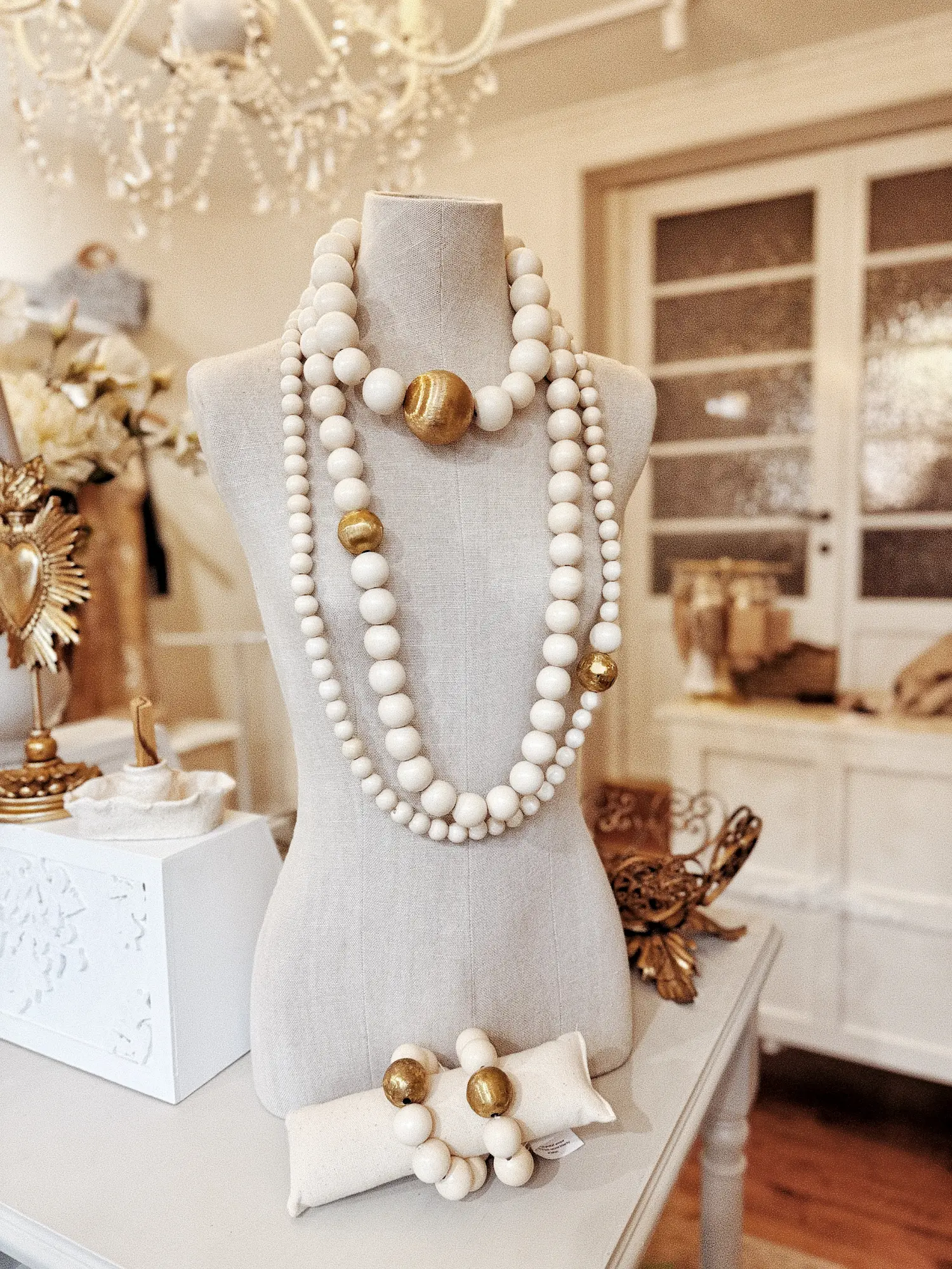 Ras de cou - perles en bois – Image 5