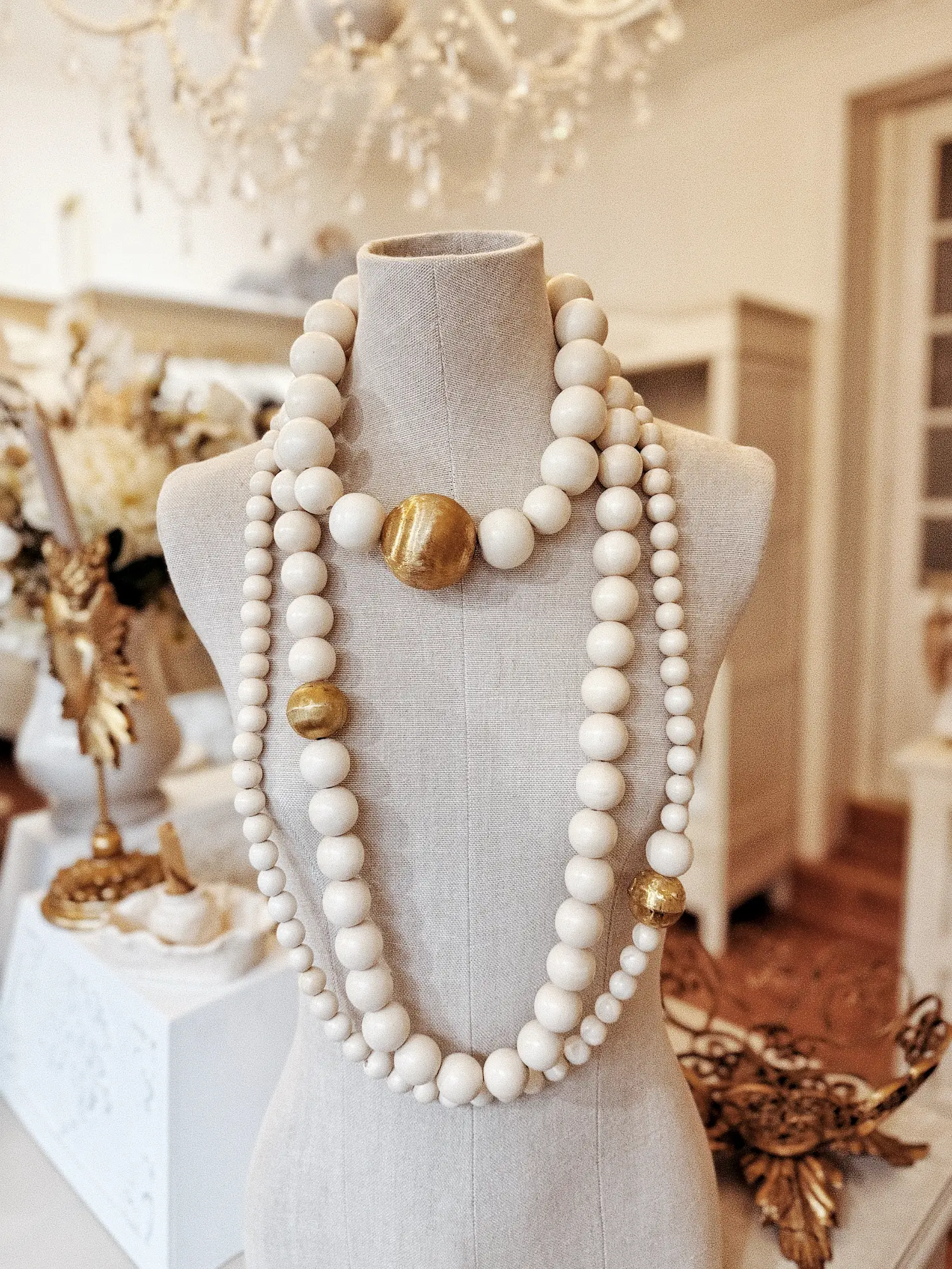 Ras de cou - perles en bois – Image 4