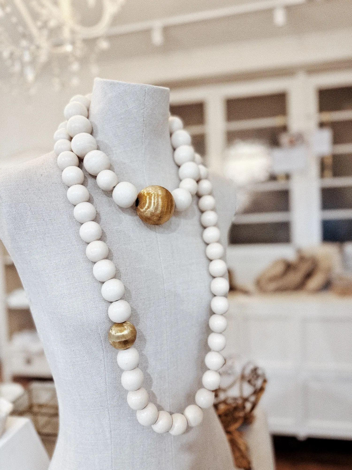 Ras de cou - perles en bois – Image 3