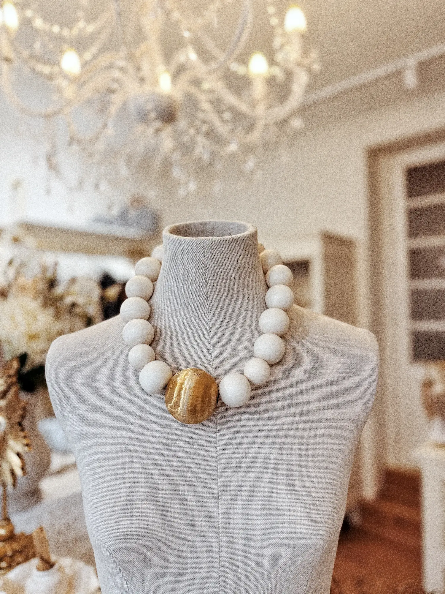 Ras de cou - perles en bois – Image 2