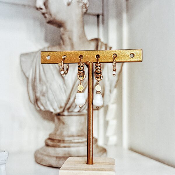 Boucles d'oreille créoles - perles