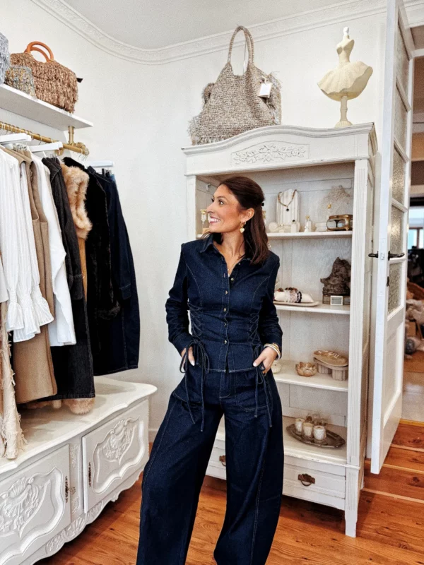 Pantalon denim bleu foncé – Molly