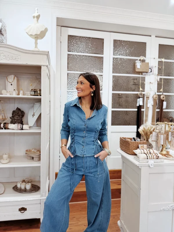 Pantalon denim bleu clair – Molly