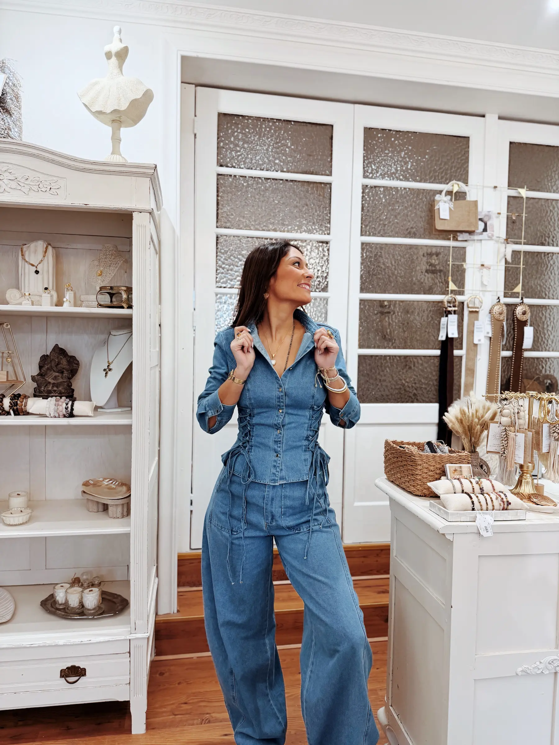 Pantalon denim bleu clair – Molly – Image 4