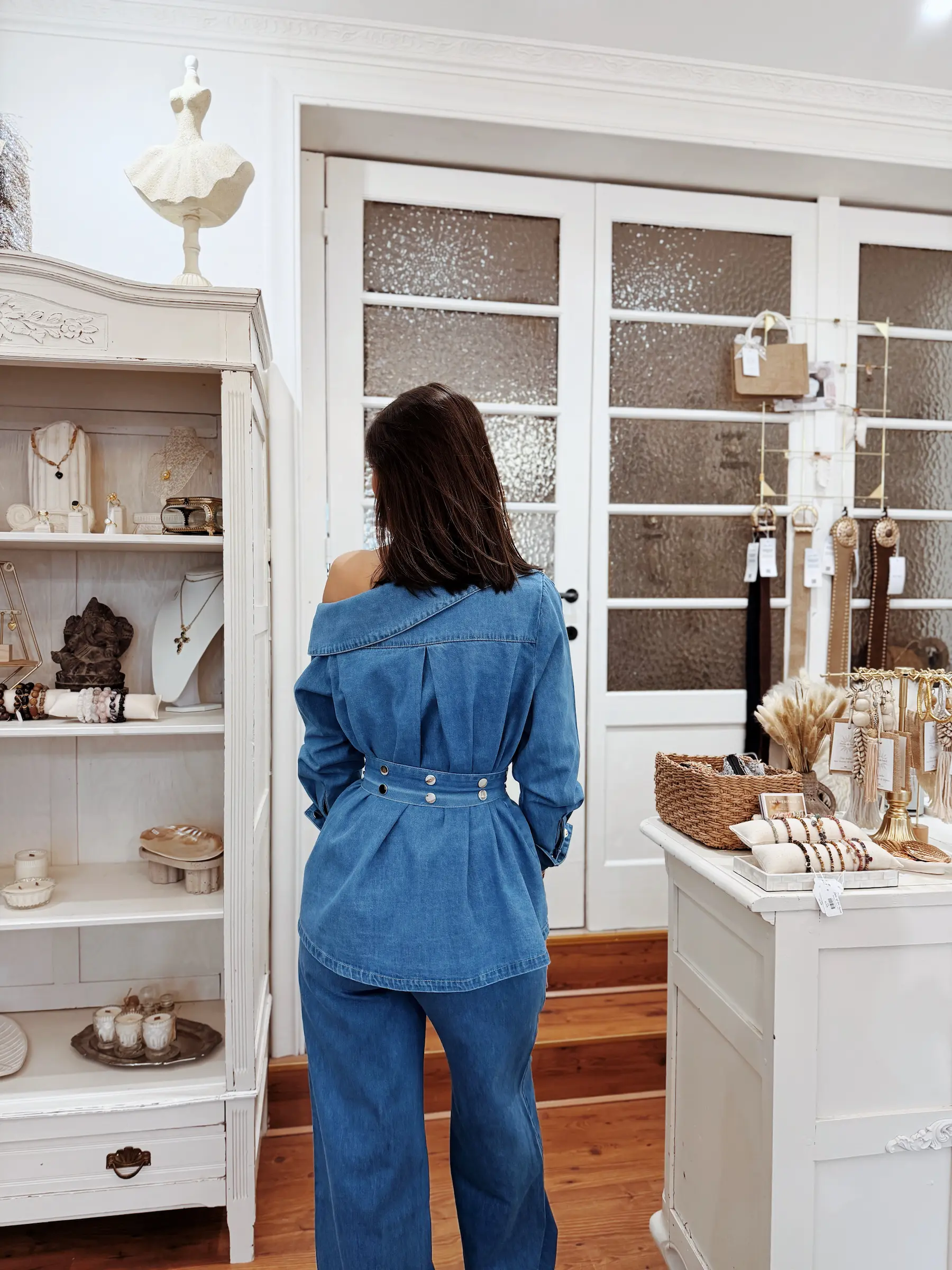 Pantalon denim bleu clair – Elara – Image 2